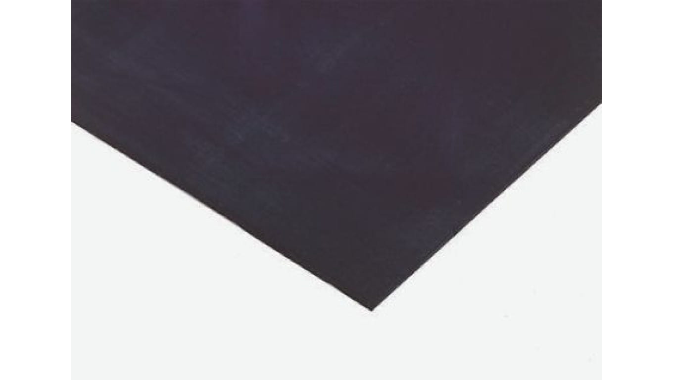 Arkusz gumy, Czarny, 1.4g/cm³, 1m x 600mm x 12mm, RS PRO