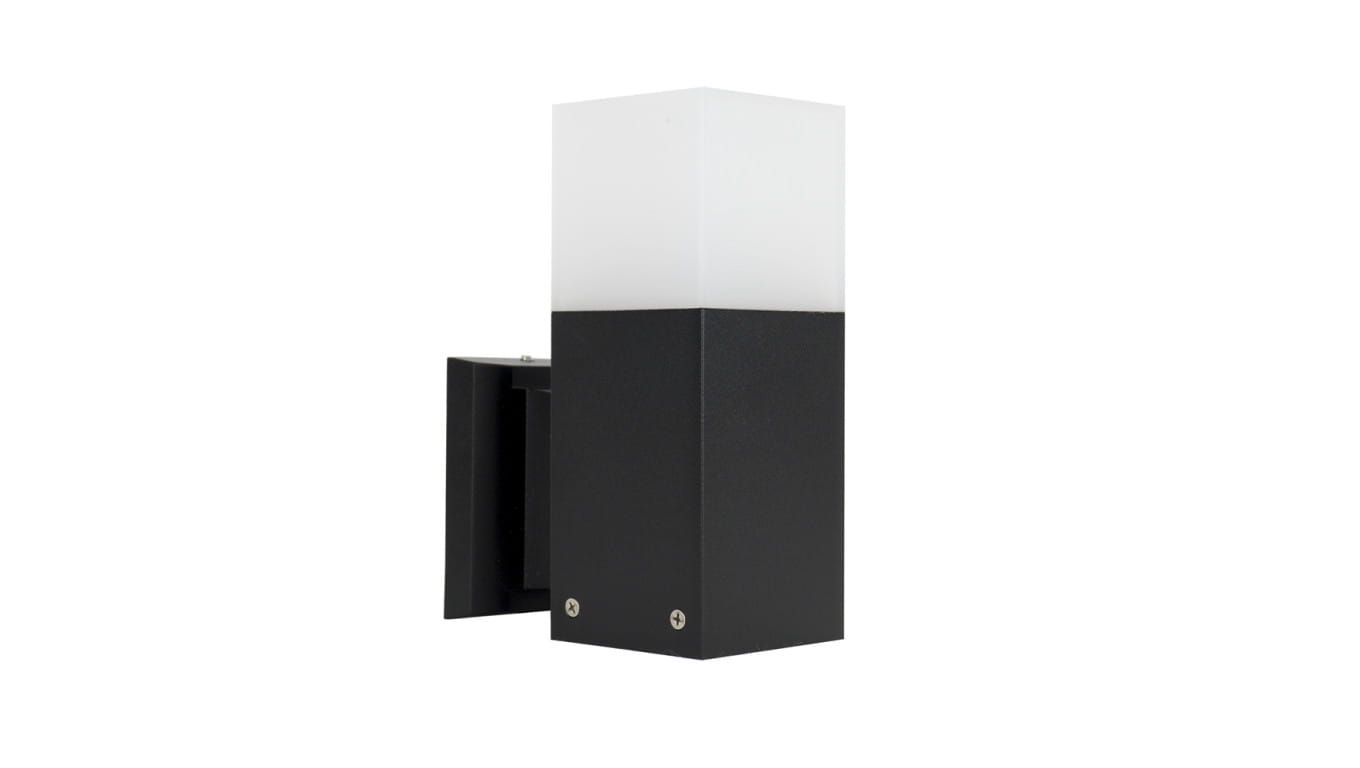 Kinkiet zewnętrzny Cube CB-K BL, E27 max 20W, kolor czarny, 0438621
