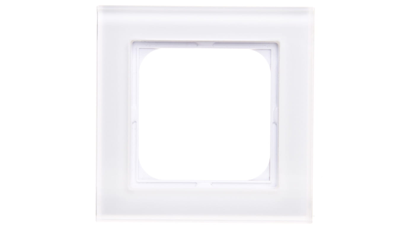 SONATA Ramka pojedyncza białe szkło R-1RG/31