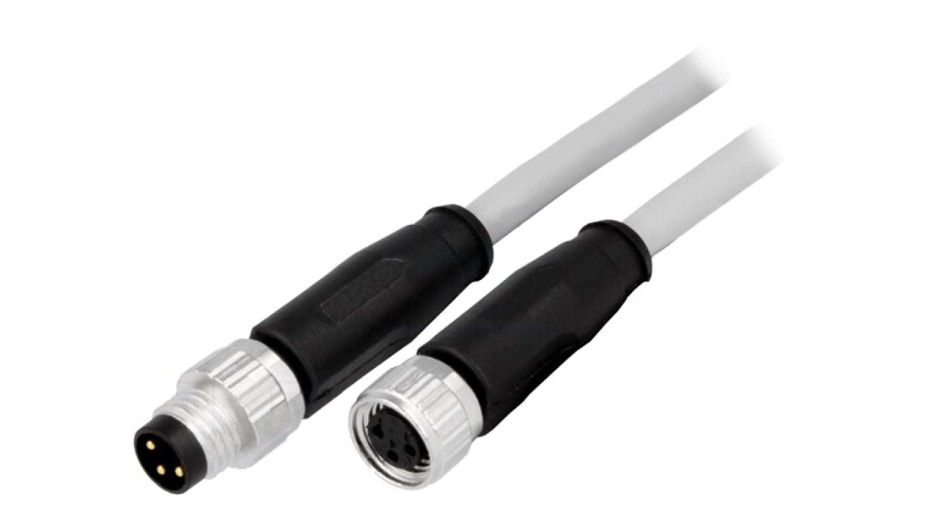 Złącze M8 męsko-żeńskie proste 1,5m 3pin 21348081380015